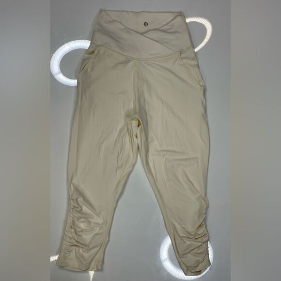 Lululemon Sunset Salutation Crop Leggings Women Size 4 ANWI/ZSPB Angel Wing - Picture 1 of 8